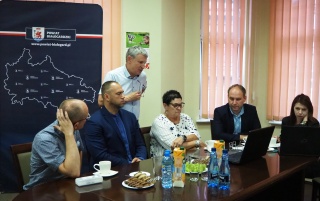 Wizyta delegacji powiatu łaskiego w Starostwie Powiatowym w Białogardzie